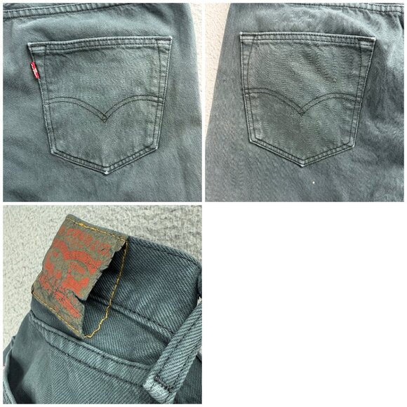 Levis 501 Jeans Men 32x30 Pant Grey Blue Straight Fit Button Fly Denim Vintage 1 - Picture 11 of 12
